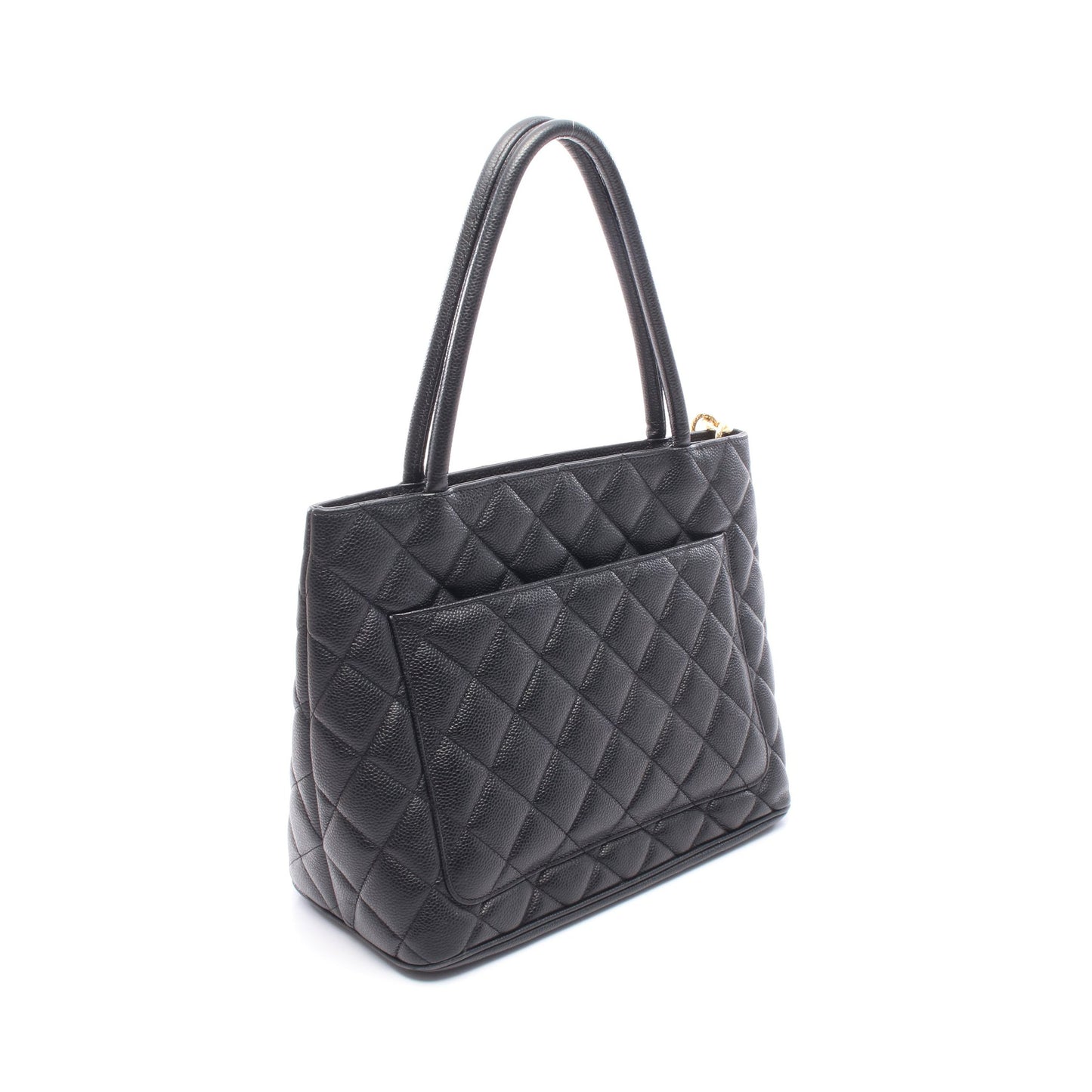 復刻トート ハンドバッグ トートバッグ キャビアスキン ブラック ゴールド金具 シャネル バッグ CHANEL