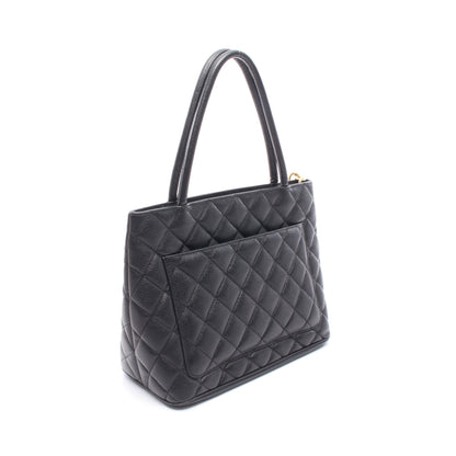 復刻トート ハンドバッグ トートバッグ キャビアスキン ブラック ゴールド金具 シャネル バッグ CHANEL