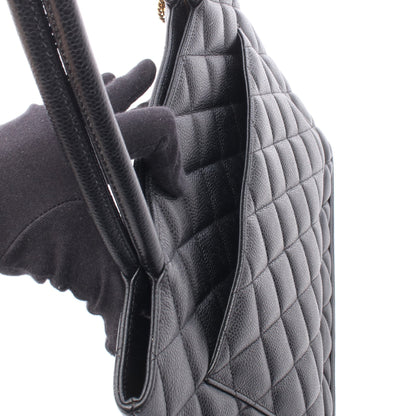 復刻トート ハンドバッグ トートバッグ キャビアスキン ブラック ゴールド金具 シャネル バッグ CHANEL