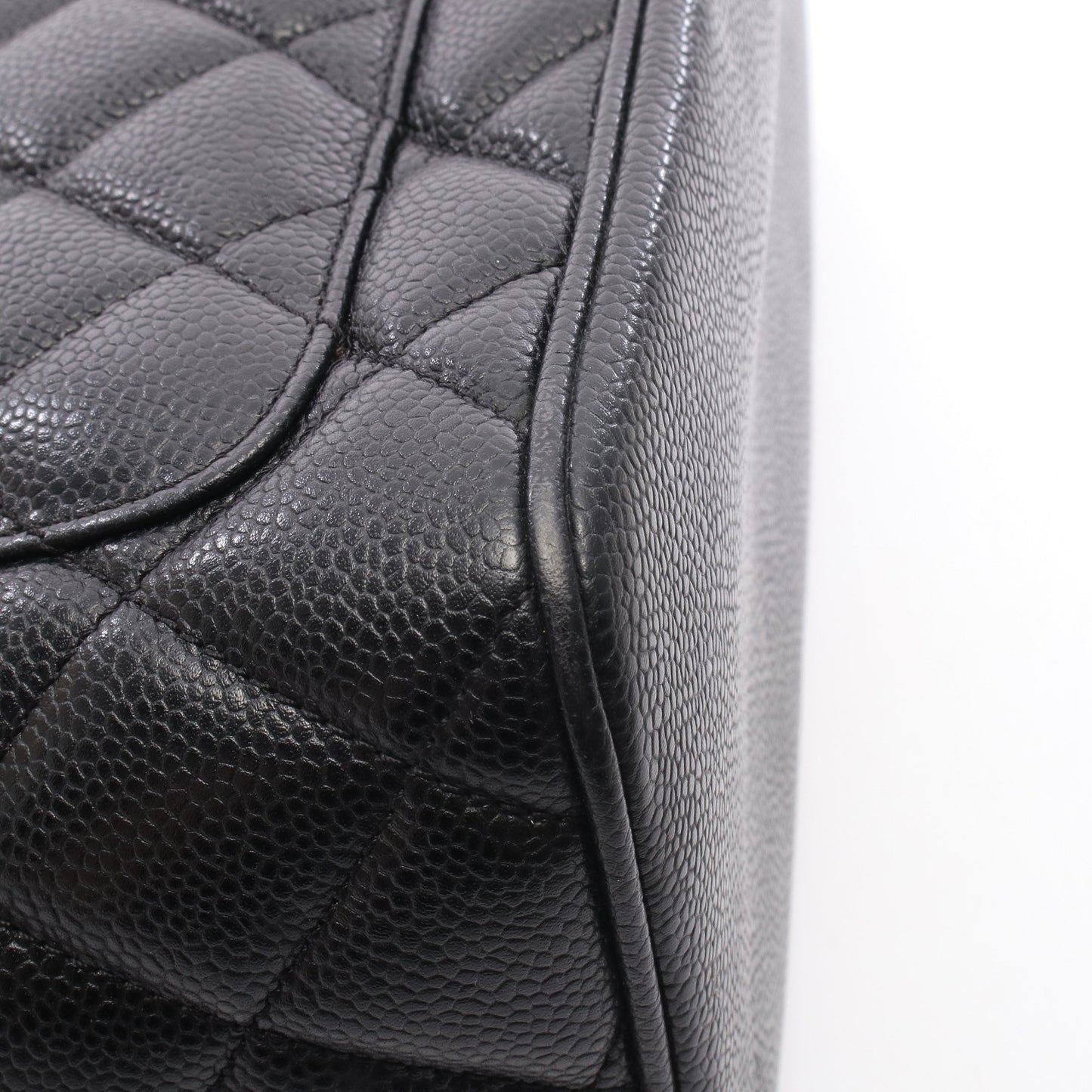 復刻トート ハンドバッグ トートバッグ キャビアスキン ブラック ゴールド金具 シャネル バッグ CHANEL
