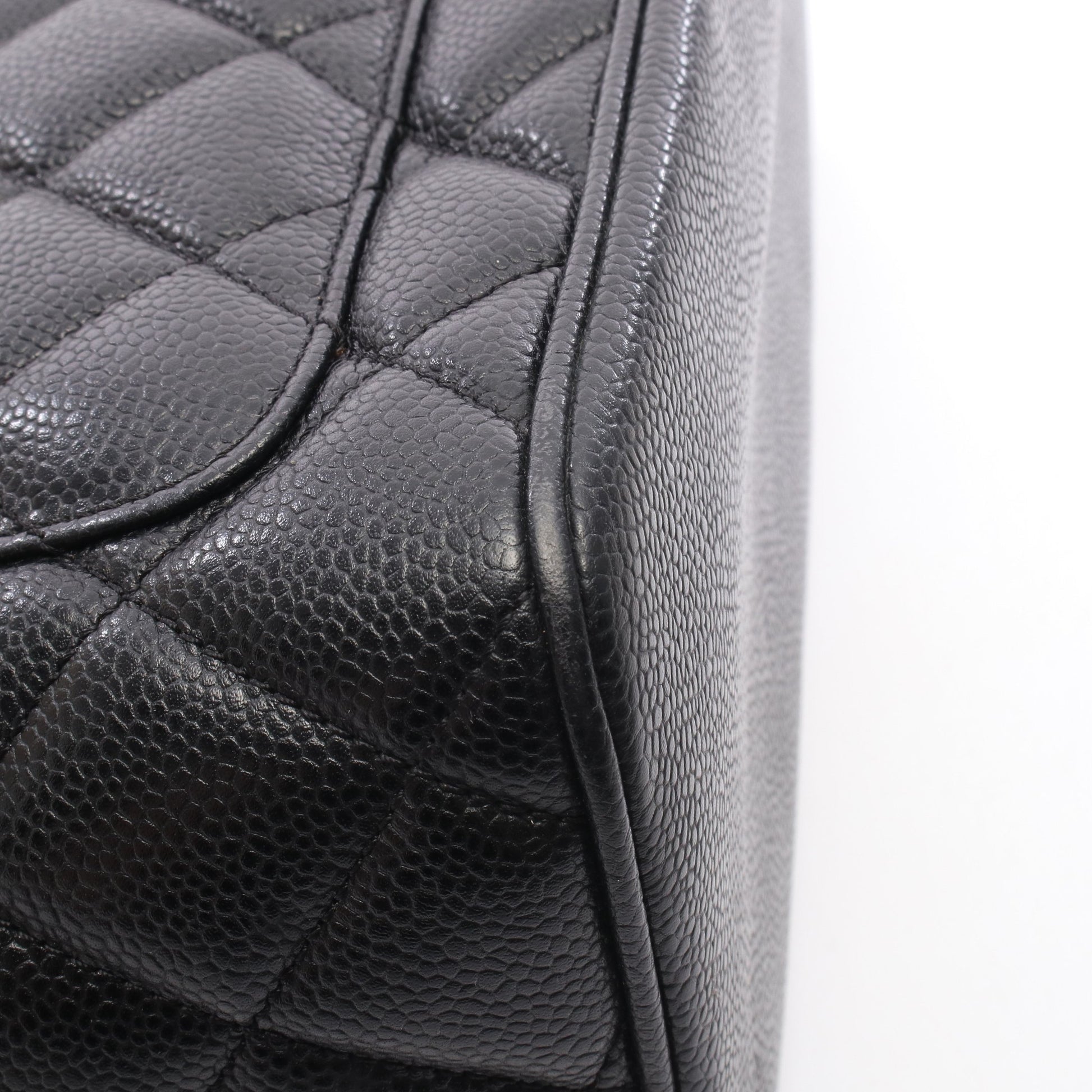 復刻トート ハンドバッグ トートバッグ キャビアスキン ブラック ゴールド金具 シャネル バッグ CHANEL