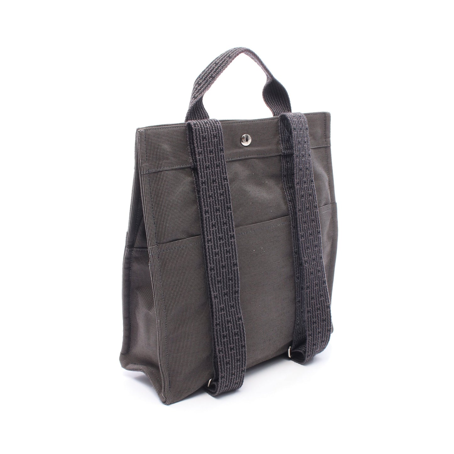 エールライン アドMM バックパック リュックサック キャンバス グレー シルバー金具 エルメス バッグ HERMES