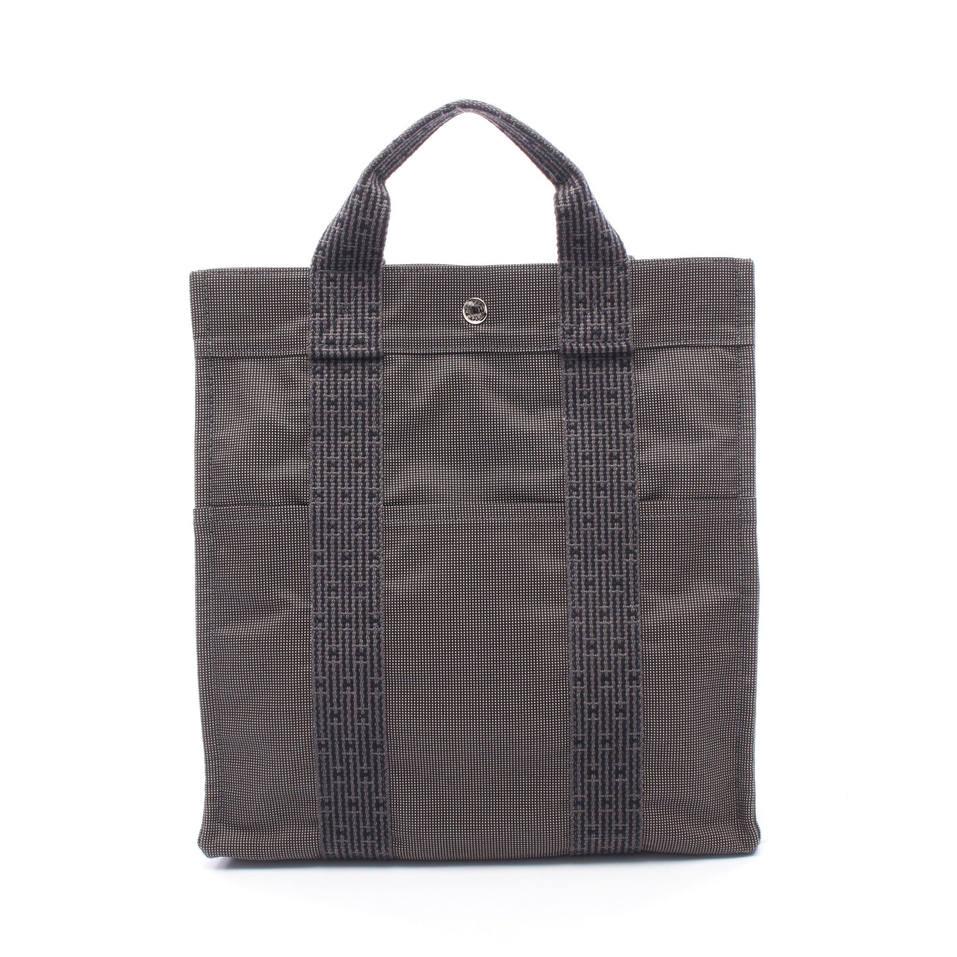 エールライン アドMM バックパック リュックサック キャンバス グレー シルバー金具 エルメス バッグ HERMES