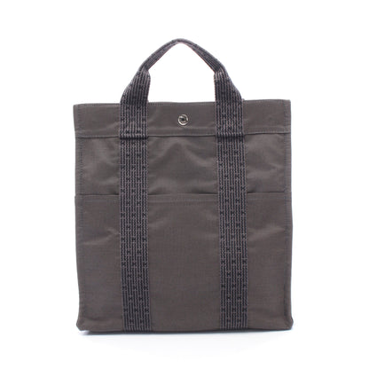 エールライン アドMM バックパック リュックサック キャンバス グレー シルバー金具 エルメス バッグ HERMES