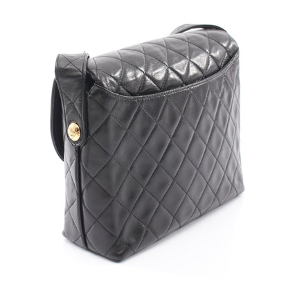 マトラッセ ショルダーバッグ ラムスキン ブラック ゴールド金具 シャネル バッグ CHANEL