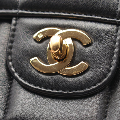 マドモアゼルステッチ チェーンショルダーバッグ ラムスキン ブラック ゴールド金具 シャネル バッグ CHANEL