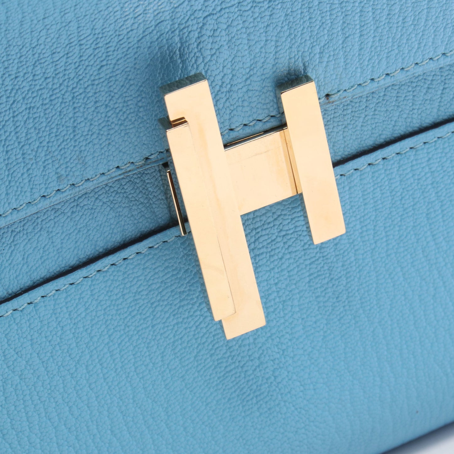 シネティック トゥーゴー セレステ ショルダーバッグ シェーブル ブルー ゴールド金具 D刻印 エルメス バッグ HERMES