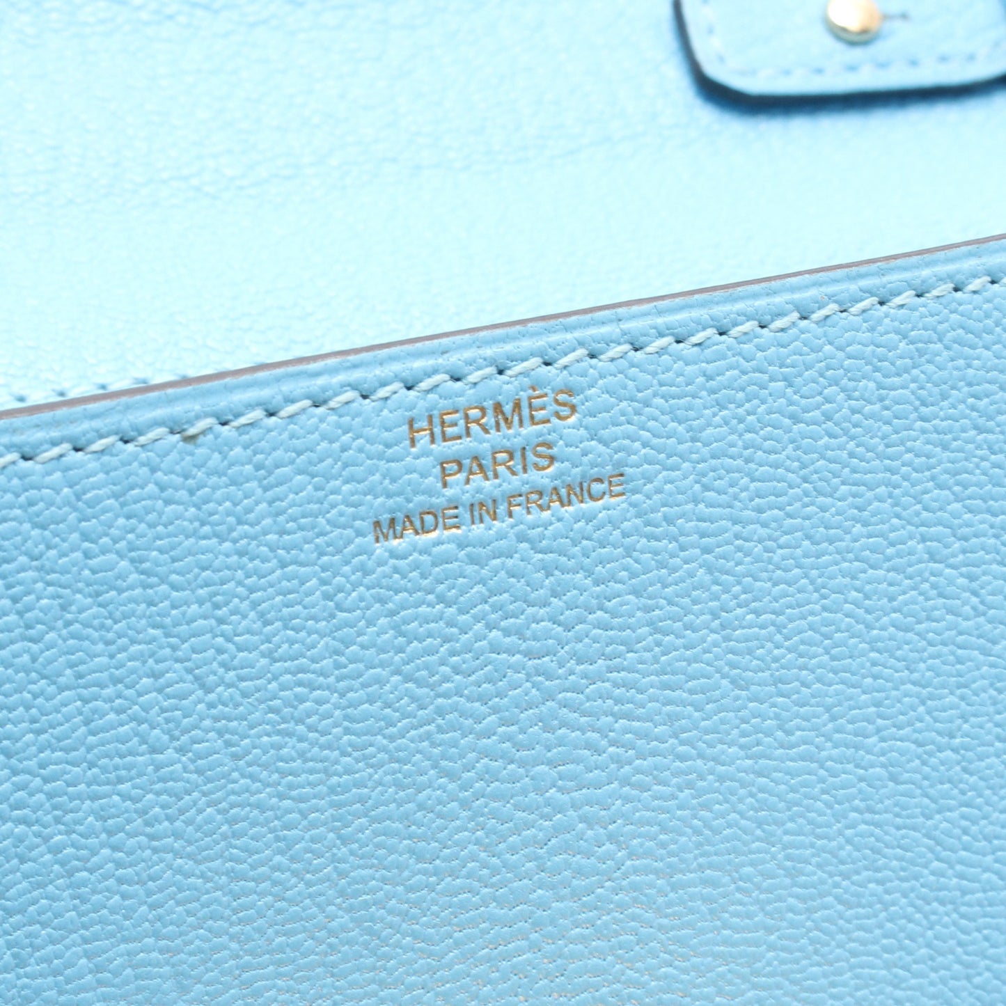 シネティック トゥーゴー セレステ ショルダーバッグ シェーブル ブルー ゴールド金具 D刻印 エルメス バッグ HERMES
