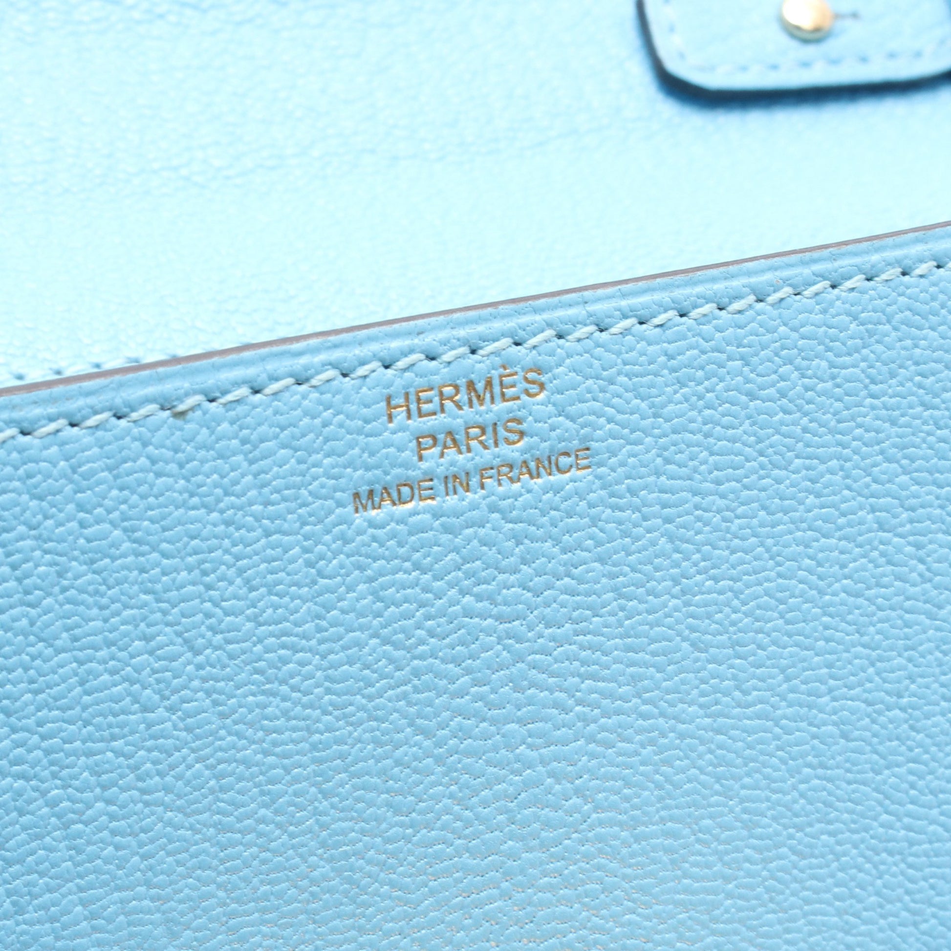 シネティック トゥーゴー セレステ ショルダーバッグ シェーブル ブルー ゴールド金具 D刻印 エルメス バッグ HERMES