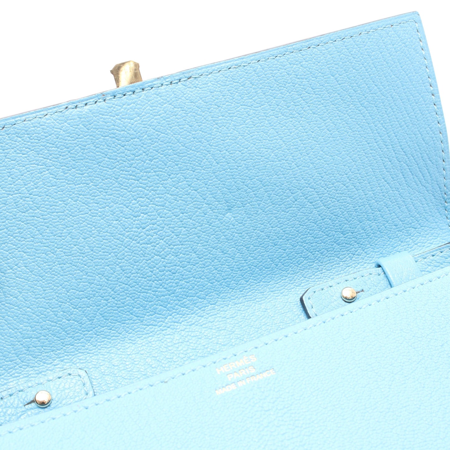 シネティック トゥーゴー セレステ ショルダーバッグ シェーブル ブルー ゴールド金具 D刻印 エルメス バッグ HERMES