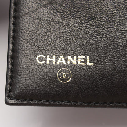 ココマーク 三つ折り財布 キャビアスキン ブラック ゴールド金具 シャネル 財布・小物 CHANEL