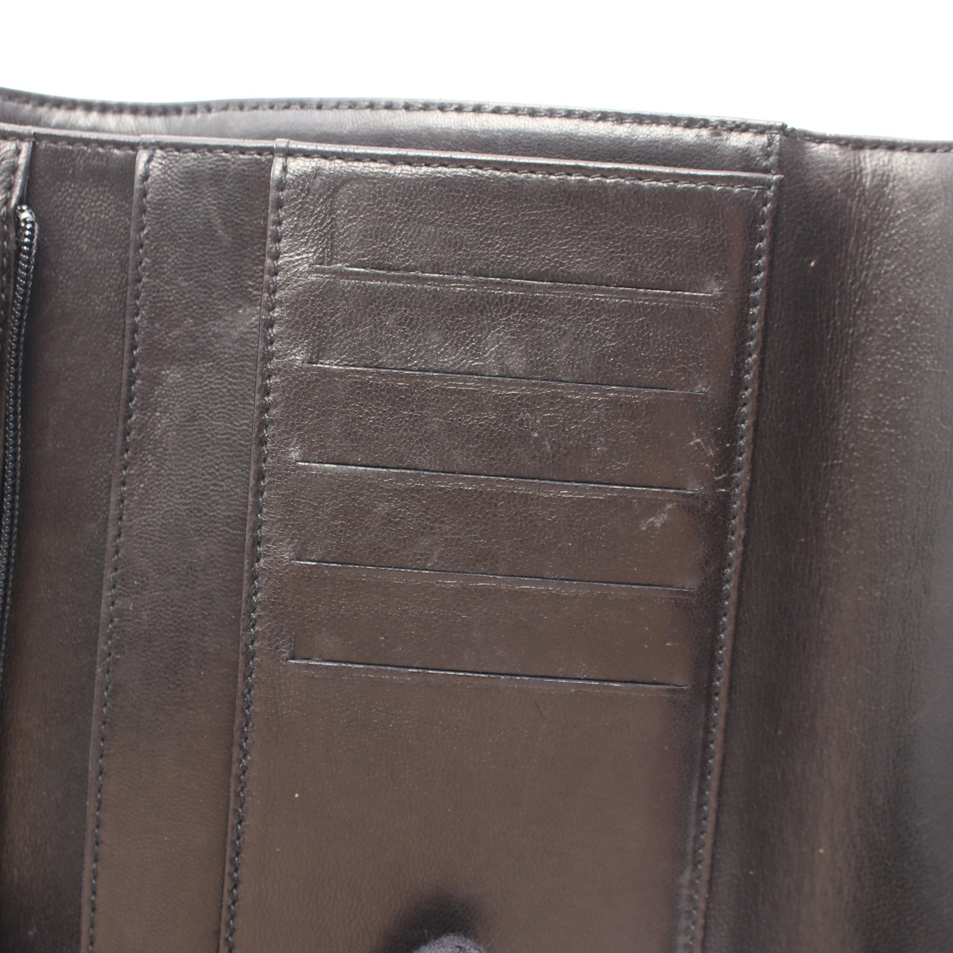 ココマーク 三つ折り財布 キャビアスキン ブラック ゴールド金具 シャネル 財布・小物 CHANEL