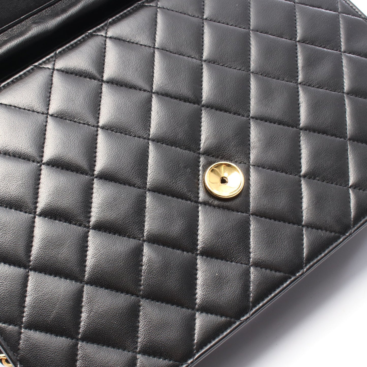 マトラッセ チェーンショルダーバッグ ラムスキン ブラック ゴールド金具 シャネル バッグ CHANEL
