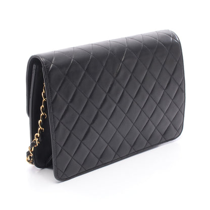 マトラッセ チェーンショルダーバッグ ラムスキン ブラック ゴールド金具 シャネル バッグ CHANEL