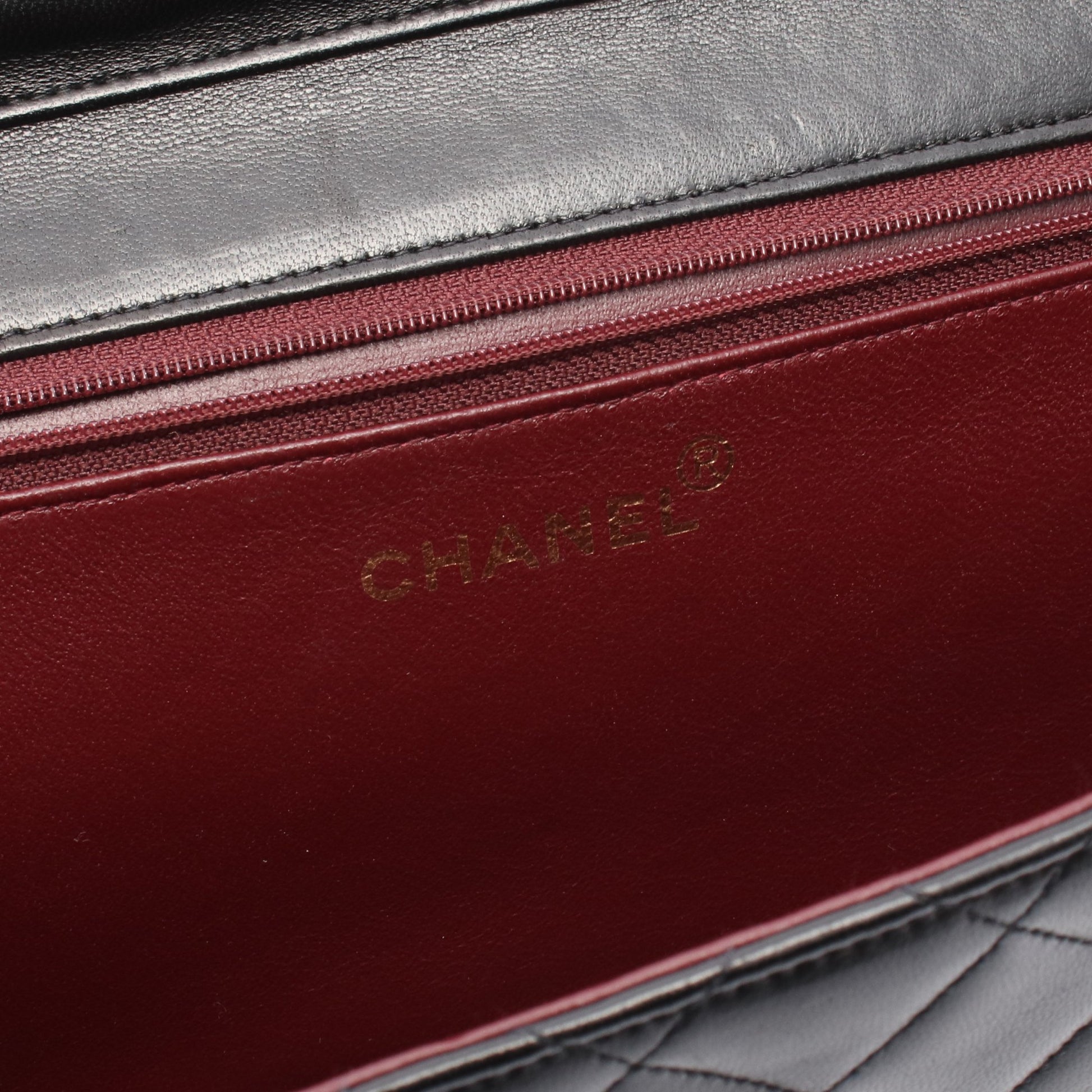 マトラッセ チェーンショルダーバッグ ラムスキン ブラック ゴールド金具 シャネル バッグ CHANEL