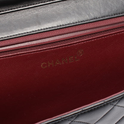 マトラッセ チェーンショルダーバッグ ラムスキン ブラック ゴールド金具 シャネル バッグ CHANEL