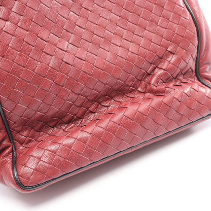 イントレチャート 2WAY ハンドバッグ レザー ボルドー ブラック ボッテガヴェネタ バッグ BOTTEGA VENETA