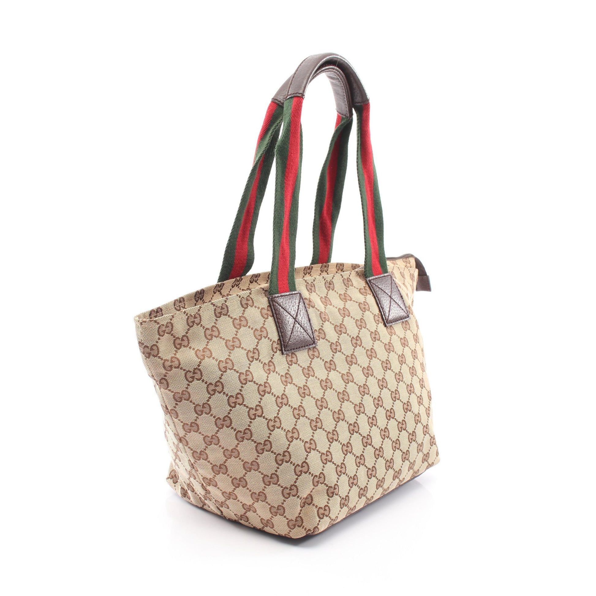 GGキャンバス シェリーライン ショルダーバッグ トートバッグ キャンバス レザー ベージュ マルチカラー グッチ バッグ GUCCI