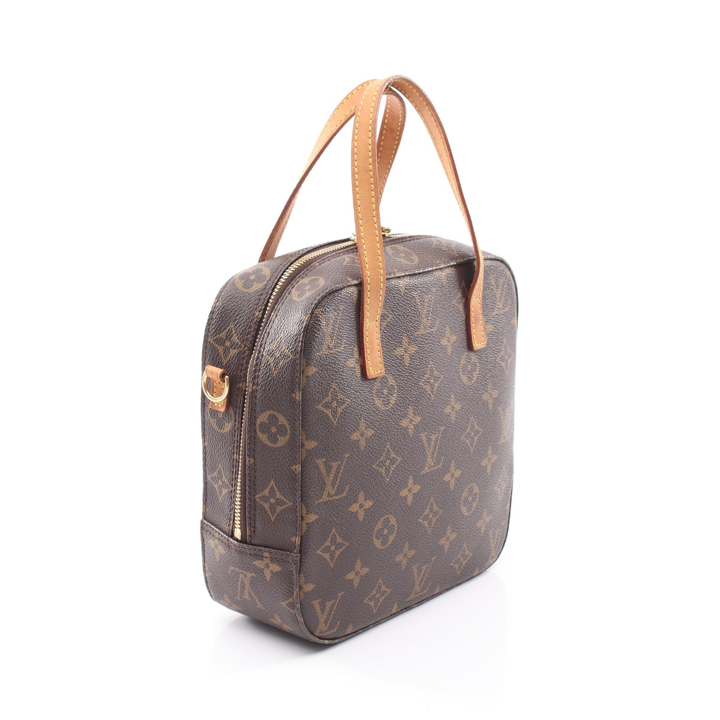 スポンティーニ モノグラム 2WAY ハンドバッグ PVC レザー ブラウン ルイヴィトン バッグ LOUIS VUITTON