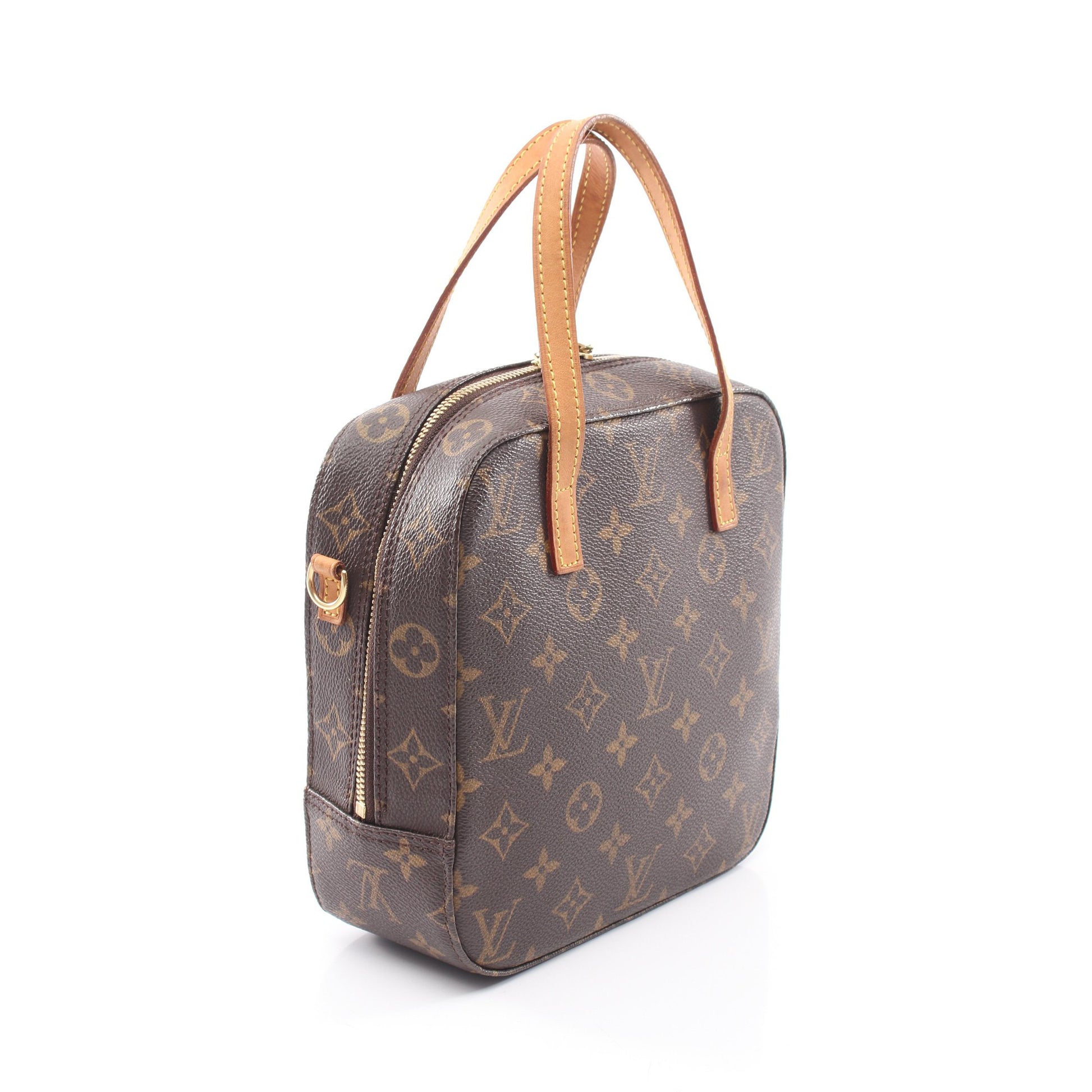 スポンティーニ モノグラム 2WAY ハンドバッグ PVC レザー ブラウン ルイヴィトン バッグ LOUIS VUITTON