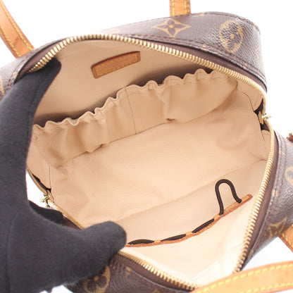 スポンティーニ モノグラム 2WAY ハンドバッグ PVC レザー ブラウン ルイヴィトン バッグ LOUIS VUITTON