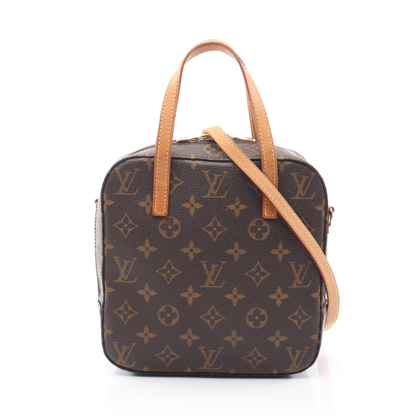 スポンティーニ モノグラム 2WAY ハンドバッグ PVC レザー ブラウン ルイヴィトン バッグ LOUIS VUITTON
