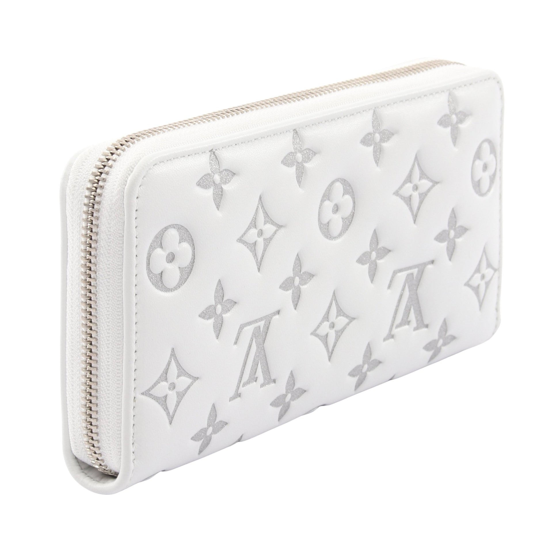 ジッピーウォレット モノグラムクッサン ラウンドファスナー長財布 レザー ホワイト ルイヴィトン 財布・小物 LOUIS VUITTON