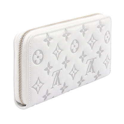 ジッピーウォレット モノグラムクッサン ラウンドファスナー長財布 レザー ホワイト ルイヴィトン 財布・小物 LOUIS VUITTON