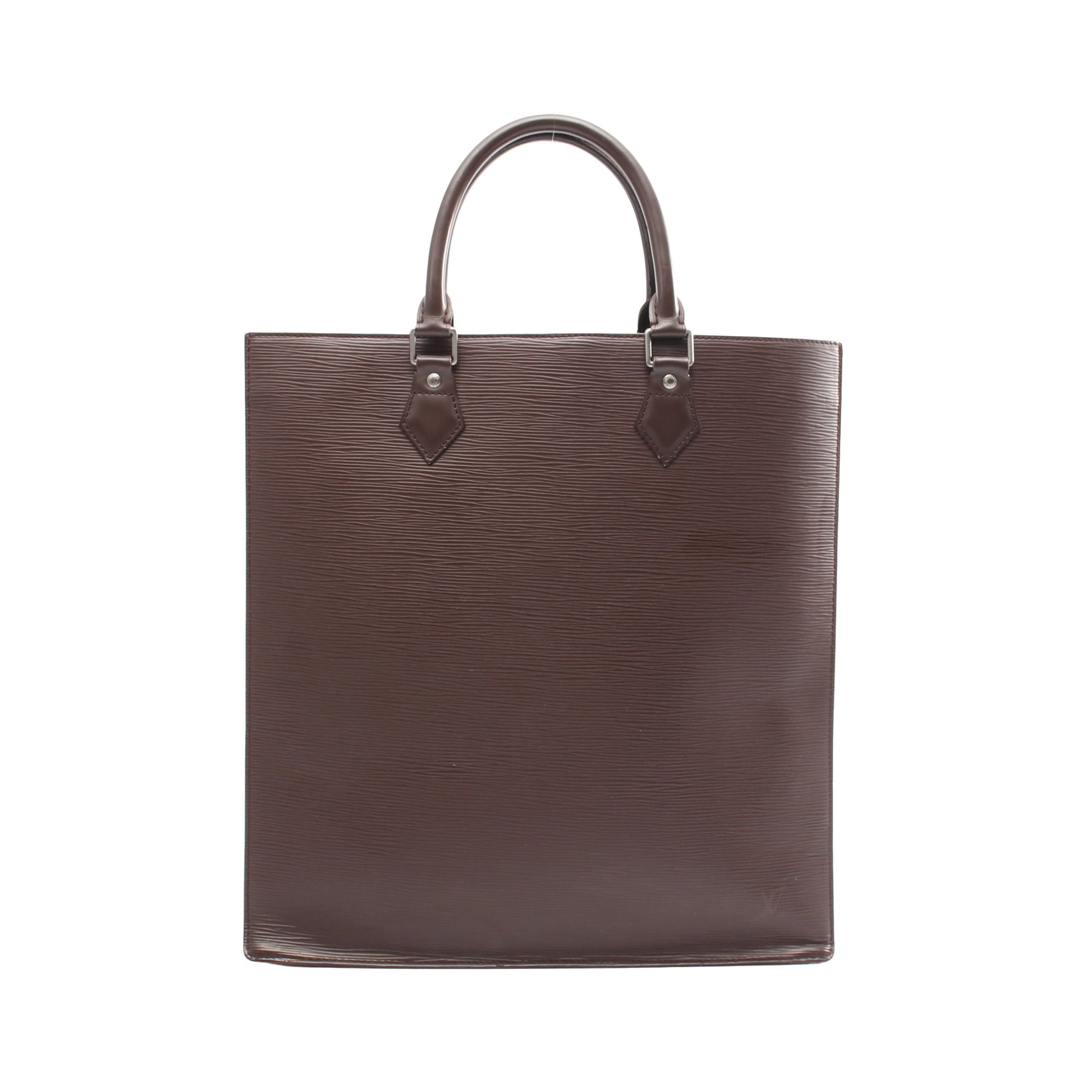 サックプラ エピ モカ ハンドバッグ トートバッグ レザー ダークブラウン ルイヴィトン バッグ LOUIS VUITTON