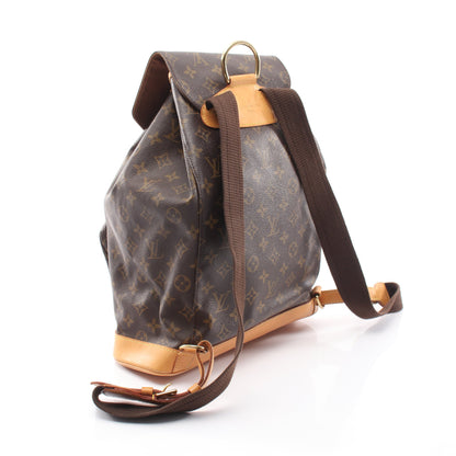 モンスリGM モノグラム バックパック リュックサック PVC レザー ブラウン ルイヴィトン バッグ LOUIS VUITTON
