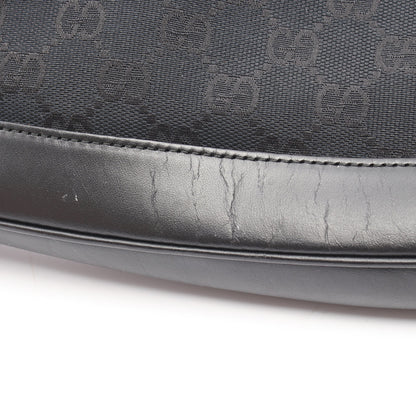 ジャッキー GGキャンバス ワンショルダーバッグ キャンバス レザー ブラック グッチ バッグ GUCCI