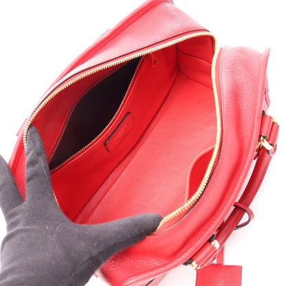 アマソナ28 ハンドバッグ レザー レッド ロエベ バッグ LOEWE