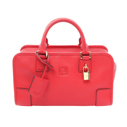 アマソナ28 ハンドバッグ レザー レッド ロエベ バッグ LOEWE