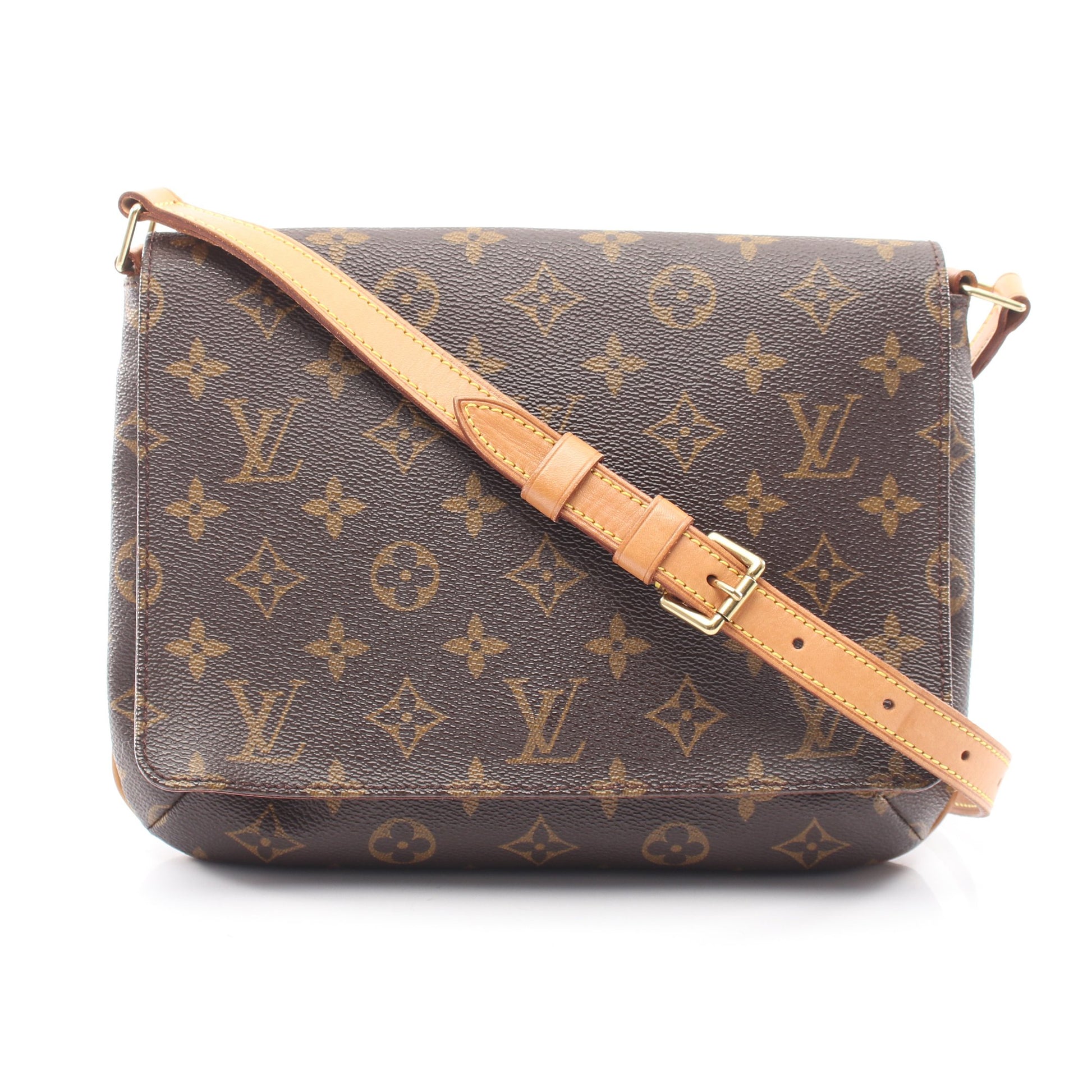 ミュゼットタンゴ ショートストラップ モノグラム ショルダーバッグ PVC レザー ブラウン ルイヴィトン バッグ LOUIS VUITTON