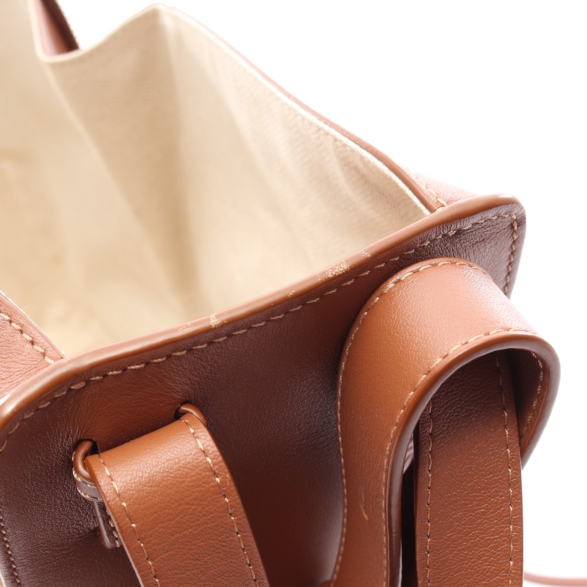 HAMMOCK SMALL ハンモック スモール 2WAY ハンドバッグ レザー ブラウン オフホワイト ロエベ バッグ LOEWE