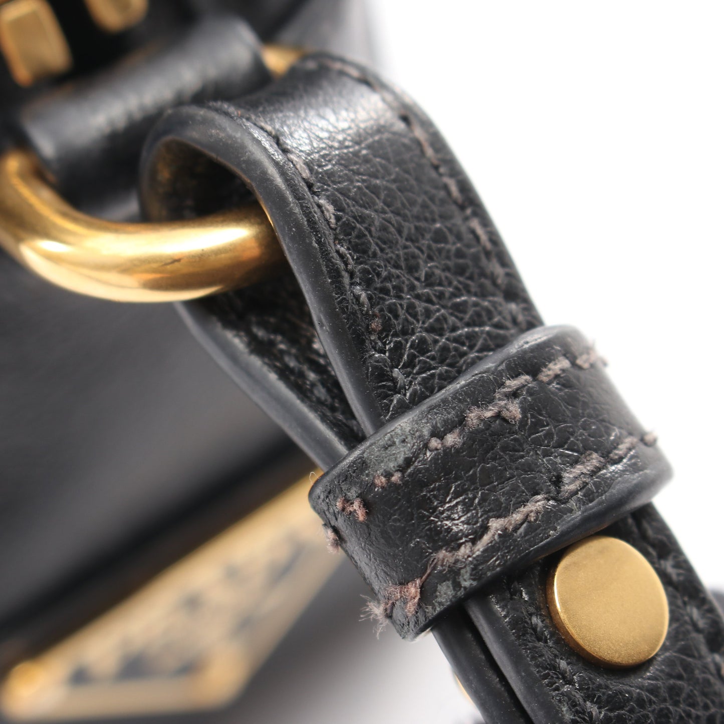 ショルダーバッグ レザー ブラック プラダ バッグ PRADA