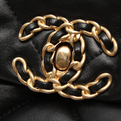 19 ディズヌフ マトラッセ コンビ金具 2WAY チェーンショルダーバッグ ラムスキン ブラック シャネル バッグ CHANEL
