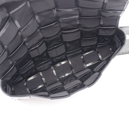 カセット マキシイントレチャート ウエストバッグ ボディバッグ レザー ブラック ボッテガヴェネタ バッグ BOTTEGA VENETA