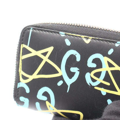 ゴースト カードケース コインケース レザー ブラック ライトブルー イエロー グッチ 財布・小物 GUCCI