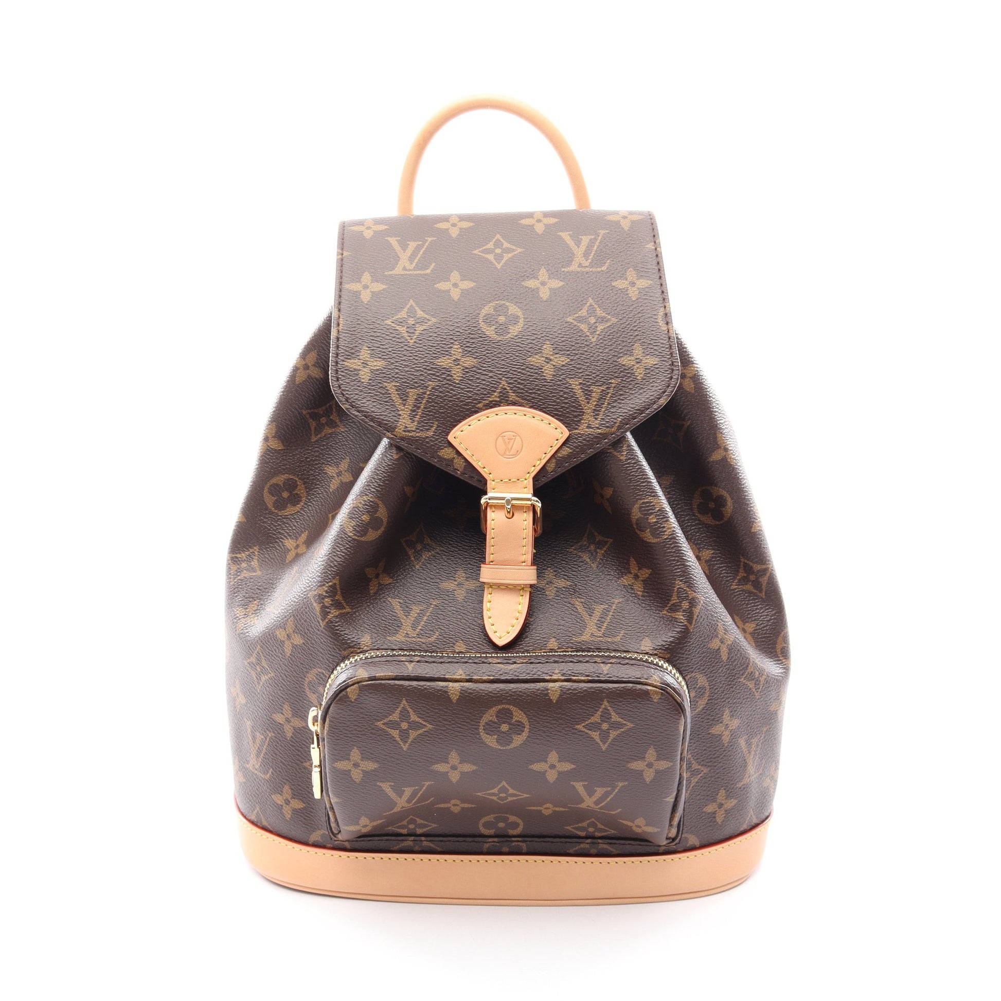モンスリPM モノグラム バックパック リュックサック PVC レザー ブラウン ルイヴィトン バッグ LOUIS VUITTON
