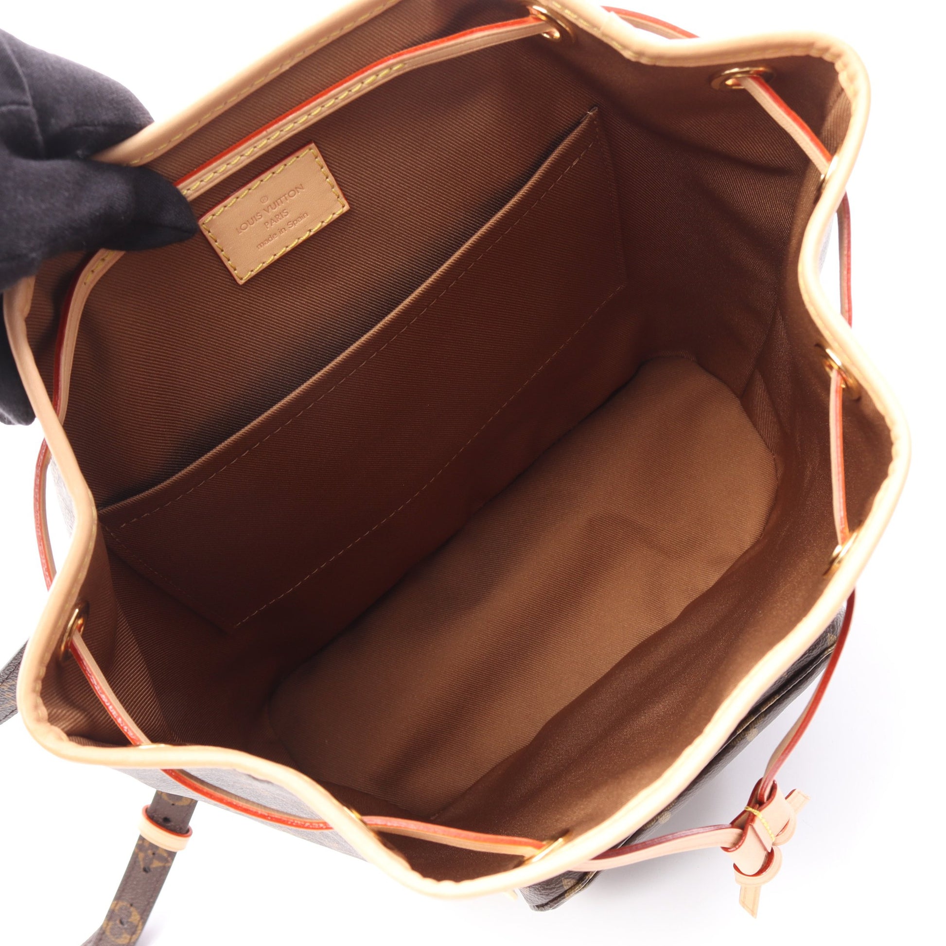 モンスリPM モノグラム バックパック リュックサック PVC レザー ブラウン ルイヴィトン バッグ LOUIS VUITTON