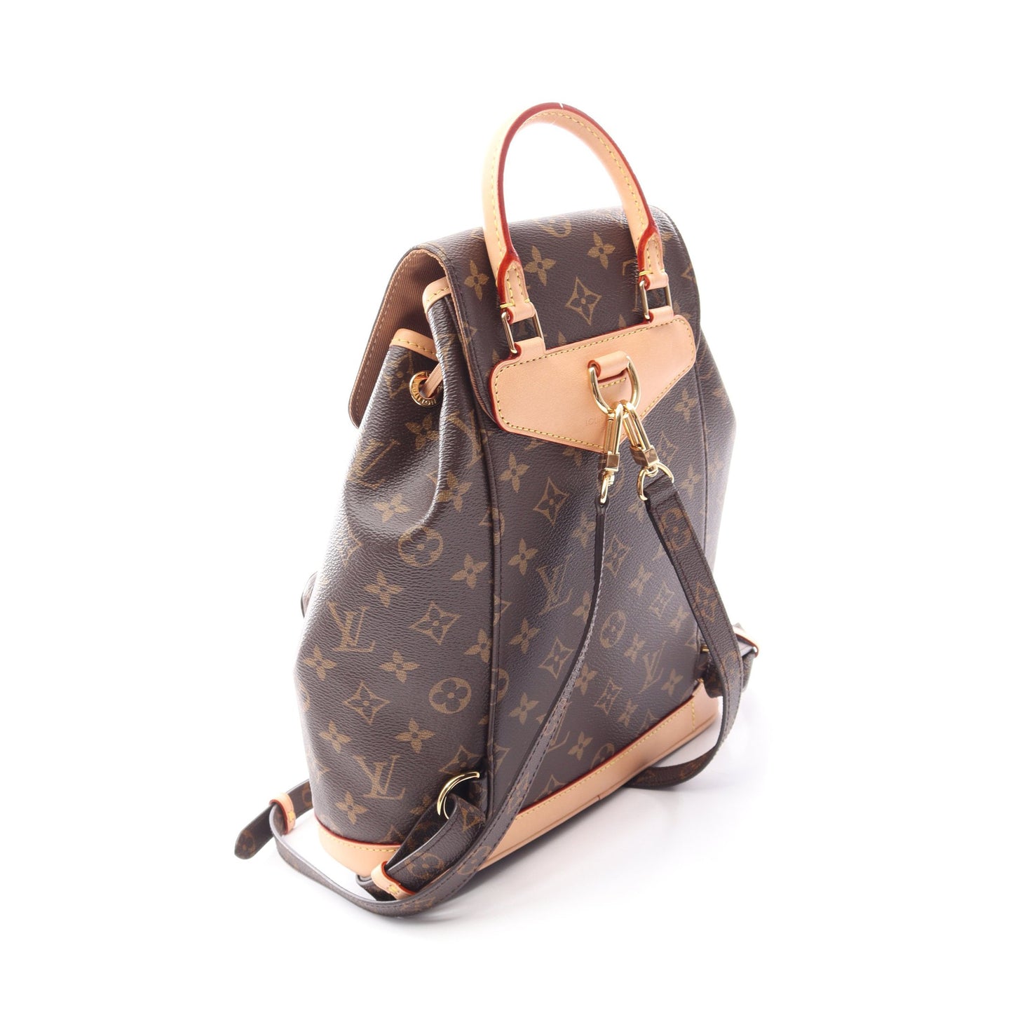 モンスリPM モノグラム バックパック リュックサック PVC レザー ブラウン ルイヴィトン バッグ LOUIS VUITTON