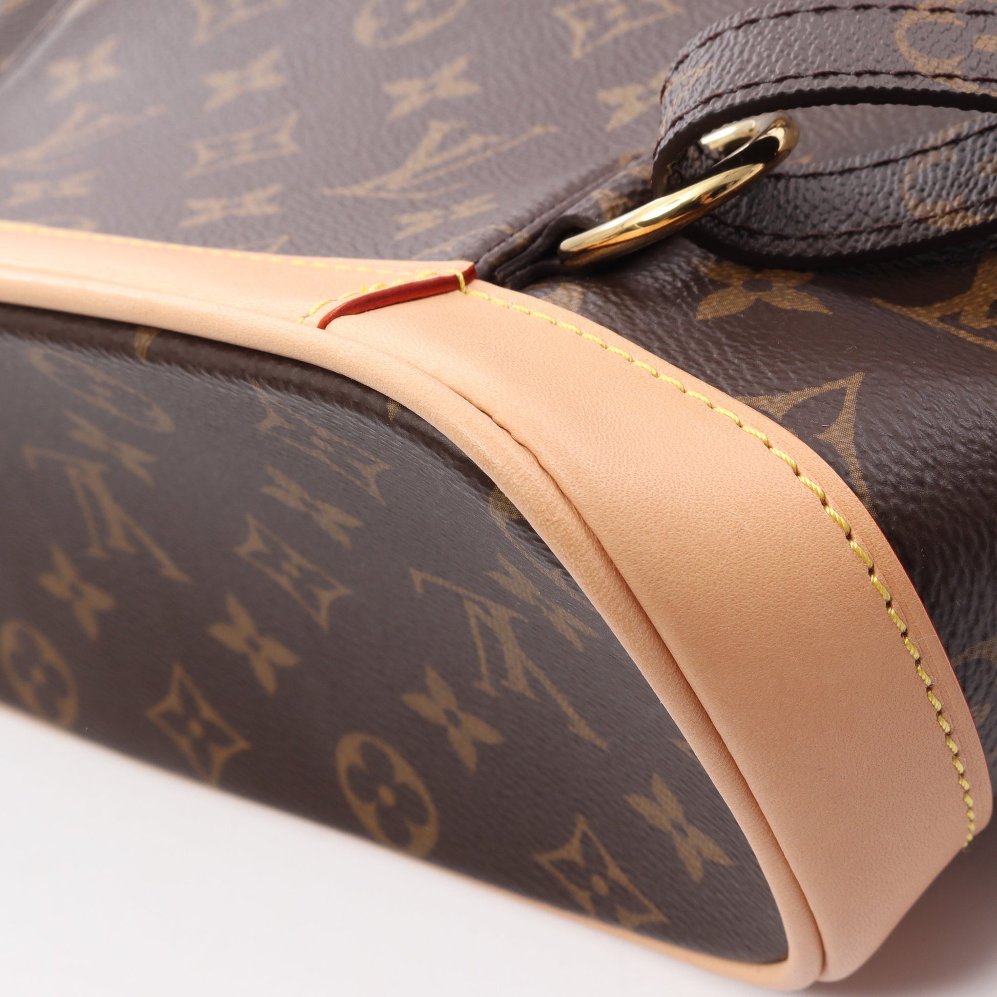 モンスリPM モノグラム バックパック リュックサック PVC レザー ブラウン ルイヴィトン バッグ LOUIS VUITTON
