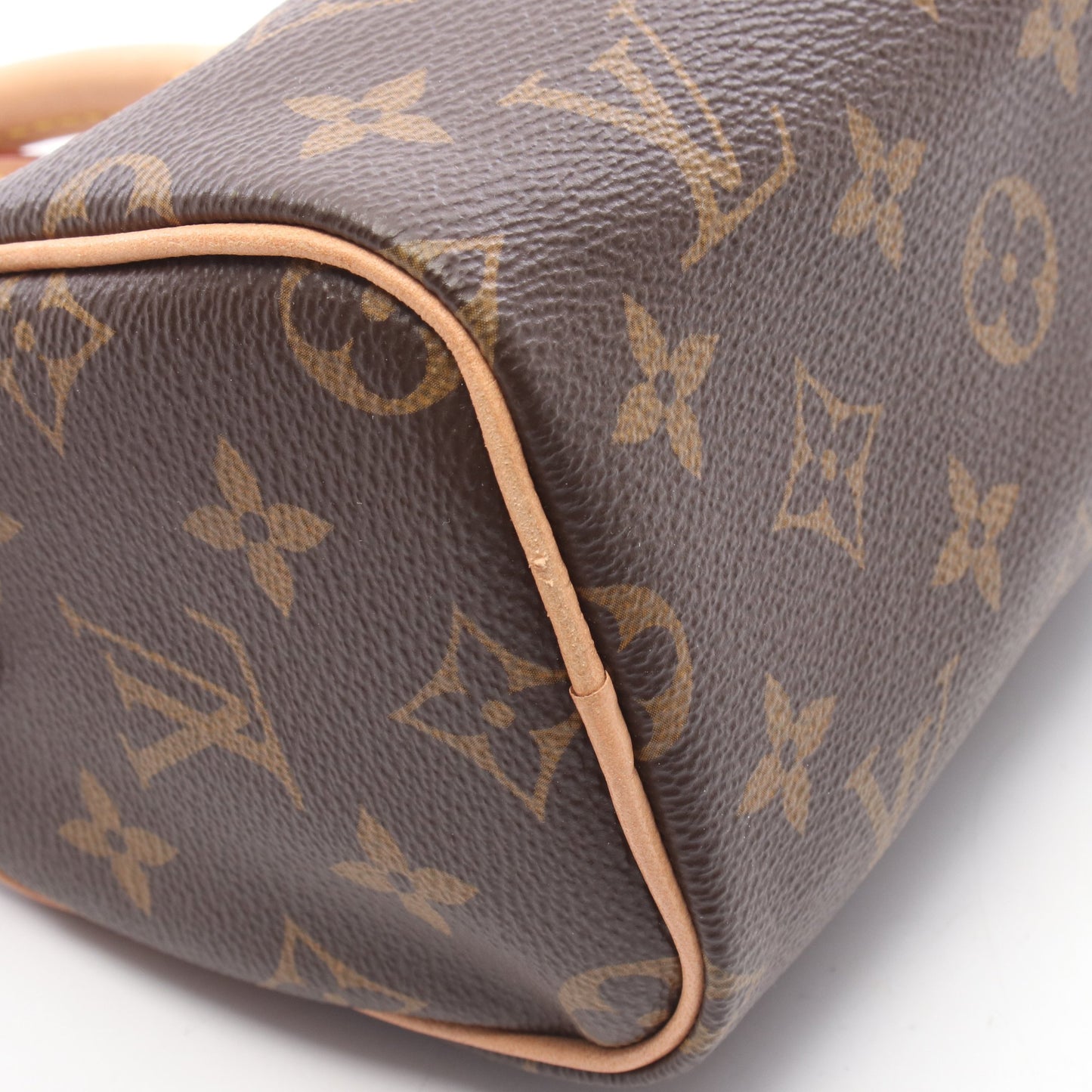 ナノスピーディ モノグラム ショルダーバッグ PVC レザー ブラウン ルイヴィトン バッグ LOUIS VUITTON