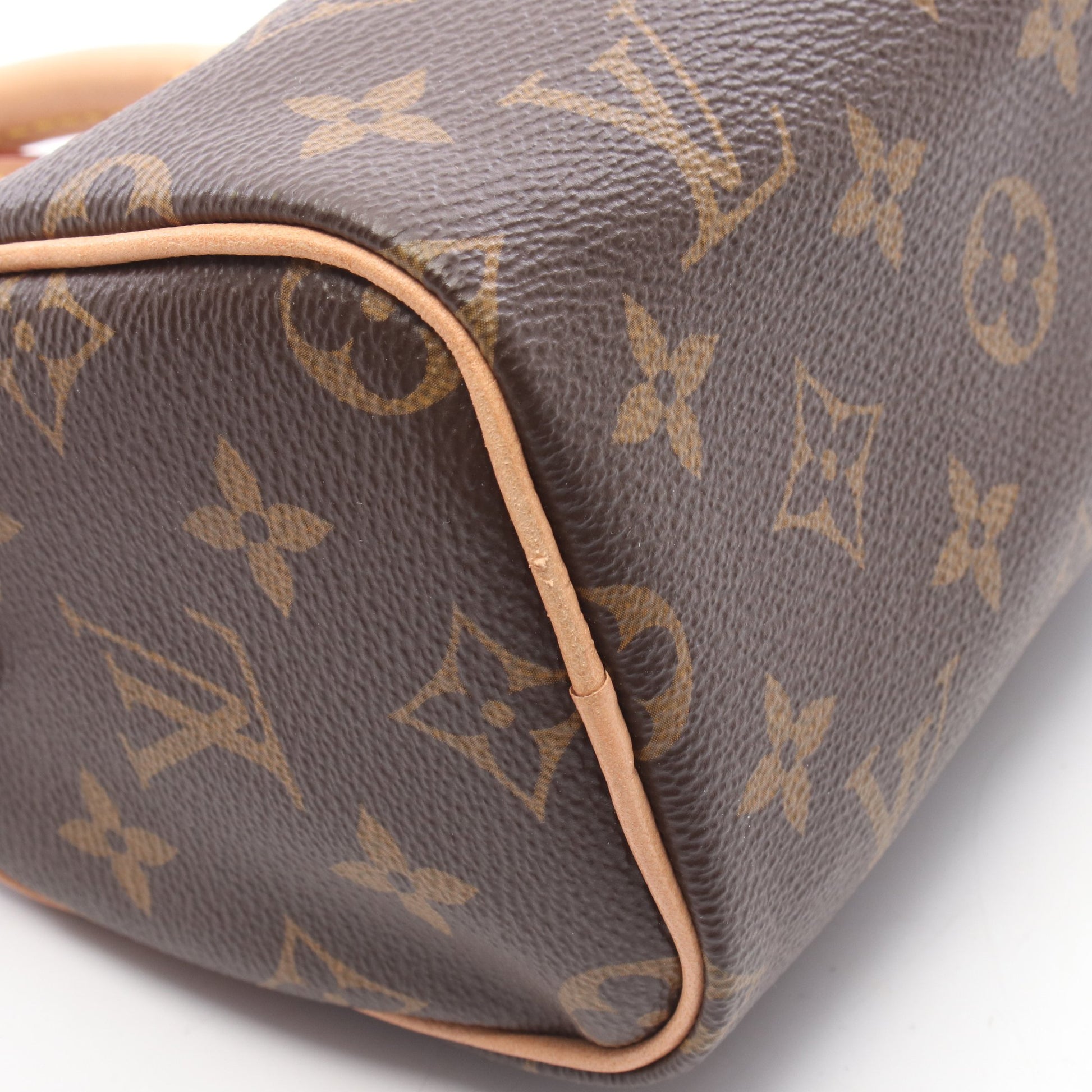 ナノスピーディ モノグラム ショルダーバッグ PVC レザー ブラウン ルイヴィトン バッグ LOUIS VUITTON