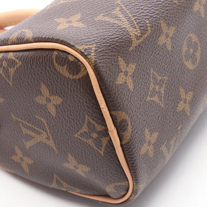ナノスピーディ モノグラム ショルダーバッグ PVC レザー ブラウン ルイヴィトン バッグ LOUIS VUITTON