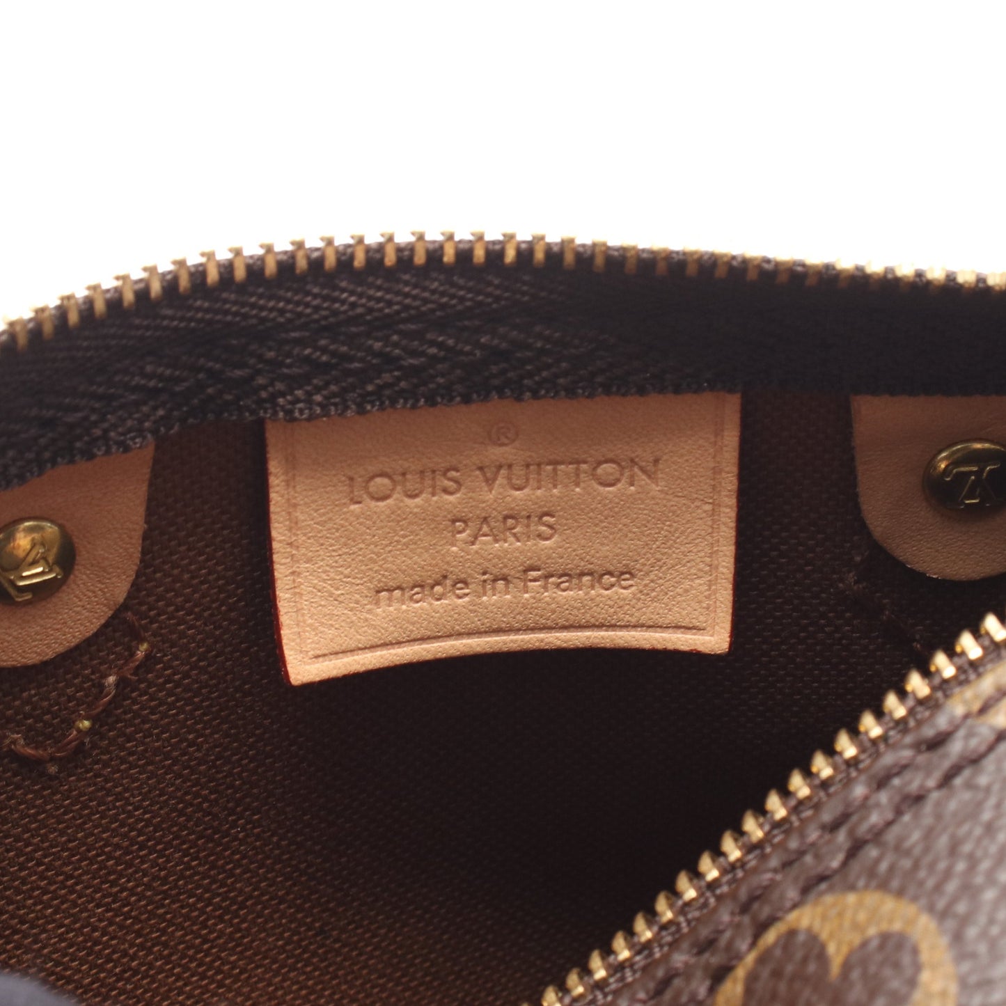 ナノスピーディ モノグラム ショルダーバッグ PVC レザー ブラウン ルイヴィトン バッグ LOUIS VUITTON