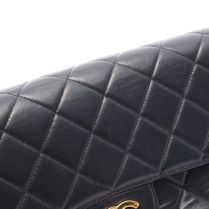 マトラッセ ダブルフェイス ショルダーバッグ ハンドバッグ ラムスキン ブラック ゴールド金具 シャネル バッグ CHANEL