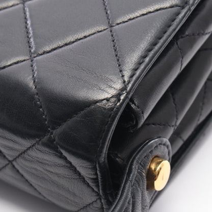 マトラッセ ダブルフェイス ショルダーバッグ ハンドバッグ ラムスキン ブラック ゴールド金具 シャネル バッグ CHANEL