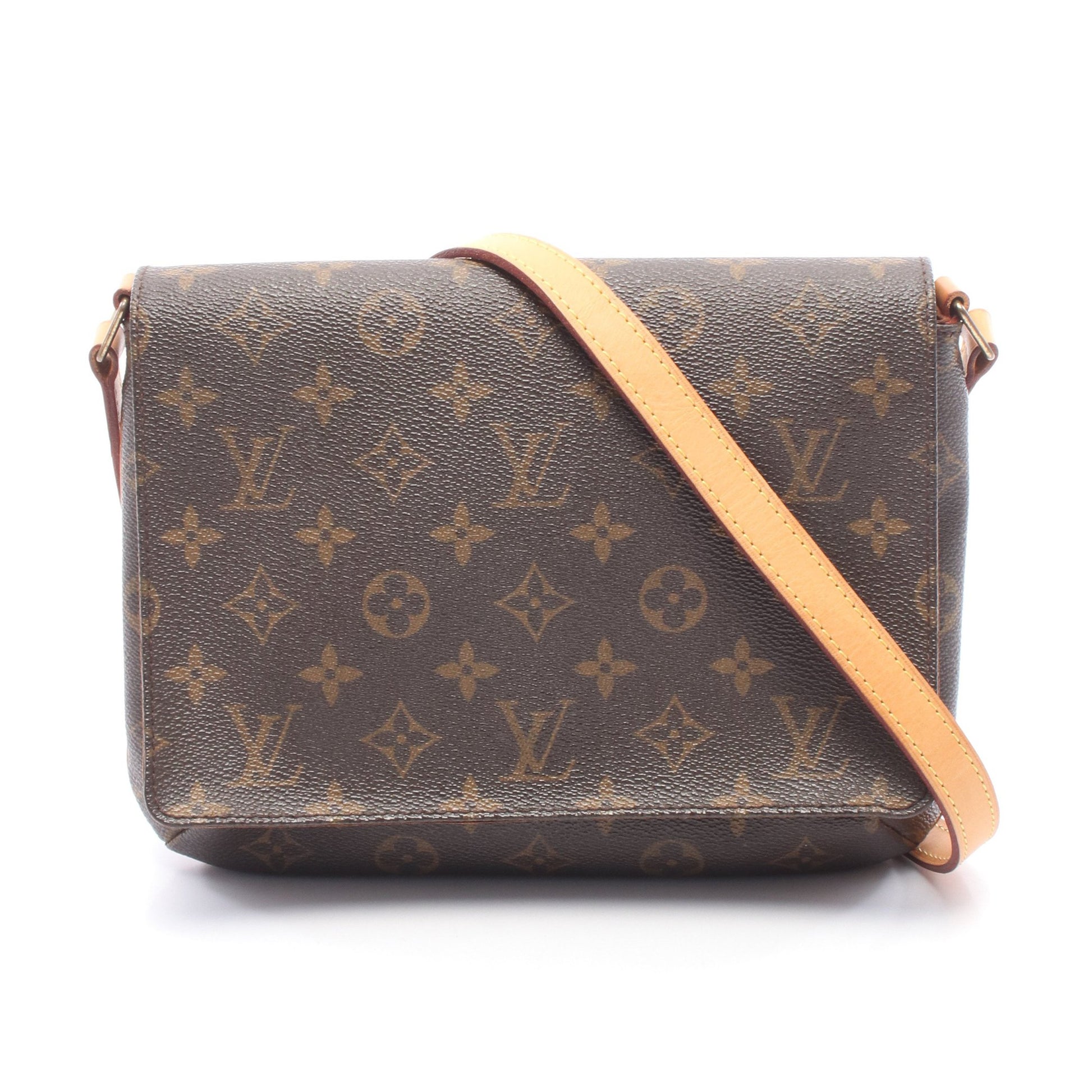 ミュゼットタンゴ ロングストラップ モノグラム ショルダーバッグ PVC レザー ブラウン ルイヴィトン バッグ LOUIS VUITTON